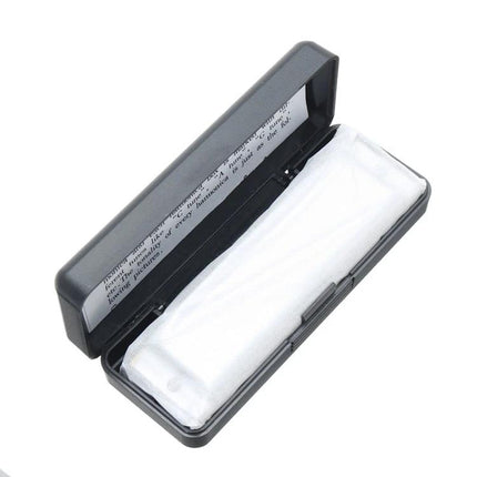 Swan Harmonica for Everyday Music Learning and Practice Sessions - compact white harmonica in black protective case ready for practice