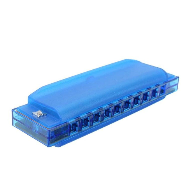 Swan Harmonica for Everyday Music and Leisure Activities blue plastic 10‑hole harmonica for casual practice and travel