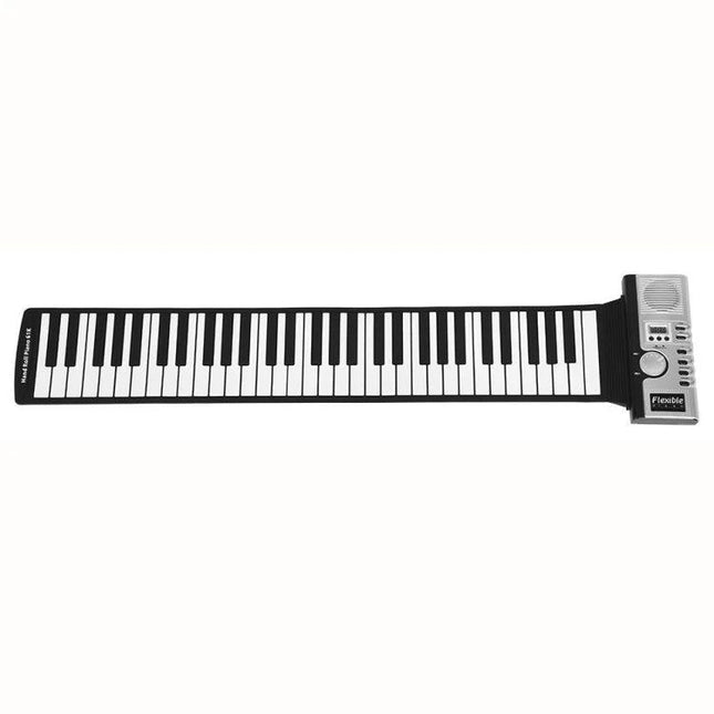 Flexible Roll Up Keyboard for Daily Music Practice Anywhere portable silicone piano keyboard with built-in speakers and control panel