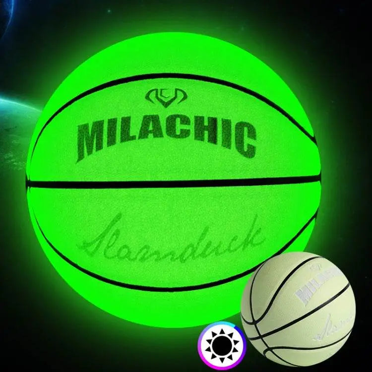 MILACHIC Number 7 Fluorescent Green Holographic Basketball