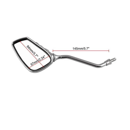 Universal Skeleton Hand Rear View Mirror for Motorcycles chrome ABS plastic bone claw shape mirror with measurements 145mm 94mm 57mm