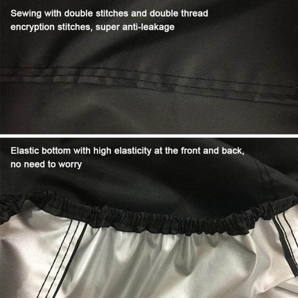 Rainproof Dust-Proof Cover for Motorcycles and Electric Cars, XXL showing double stitches and elastic bottom for secure outdoor protection