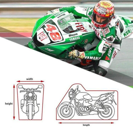 Rainproof Dust-Proof Cover for Motorcycles and Electric Cars, XXL - waterproof dustproof XXL motorcycle and electric car cover with wheel keyhole, outdoor protection