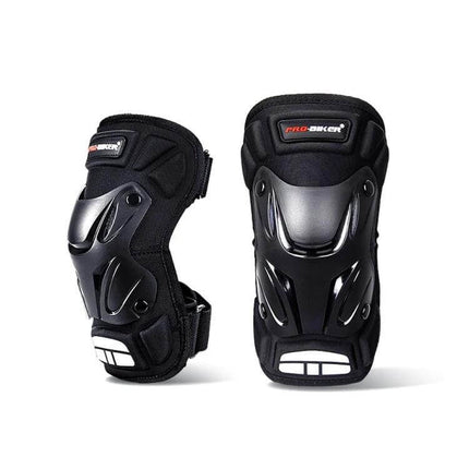Pro-Biker 2-in-1 Protective Knee Pad for Outdoor Sports Activities - black durable knee and wrist protective pads