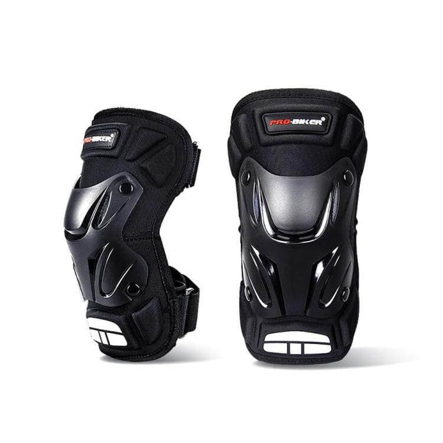 Pro-Biker 2-in-1 Protective Knee Pad for Outdoor Sports Activities - black durable knee and wrist protective pads