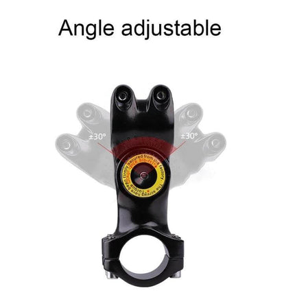 Bicycle and Motorcycle Handlebar Camera Mount Adapter showing angle adjustable ±30° aluminum alloy clamp for stable footage