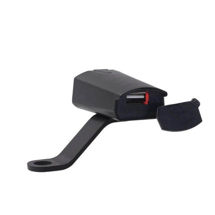 Waterproof USB Phone Charger Adapter for Motorcycle Use - black flame-retardant USB charging port with mounting bracket