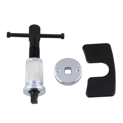 Universal Tool for Brake Caliper Piston Adjustment and Pad Replacement cast iron set with T-handle, adapter and C-plate for disc brake pad replacement