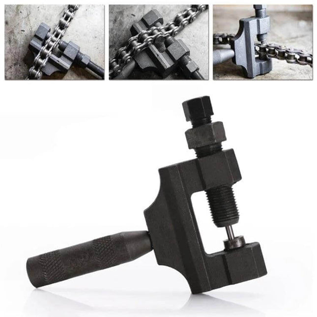 Bicycle and Motorcycle Chain Removal Tool with Handle Adapter heavy-duty iron chain breaker for bike and motorcycle maintenance