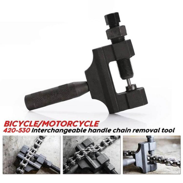 Bicycle and Motorcycle Chain Removal Tool with Handle Adapter durable iron chain breaker with handle for bike and motorcycle maintenance