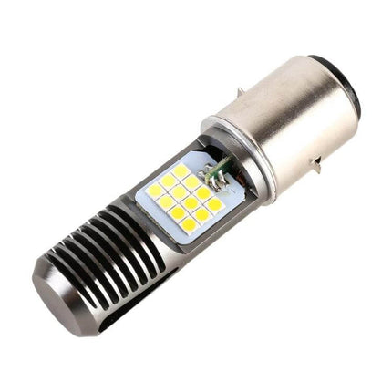 White LED Headlight for Everyday Motorcycle Riding Use - compact LED bulb with white light for improved commuter visibility