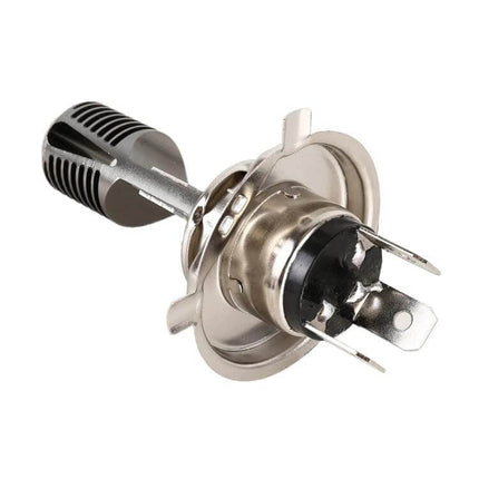 LED Headlight in White for Motorcycle Commuting and Riding - compact plug-and-play bulb with heat sink for easy swap, low power, long life