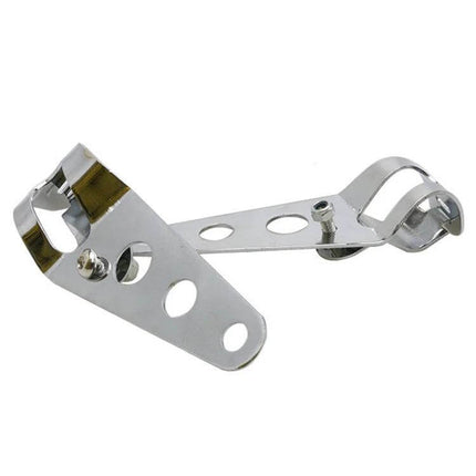 Adjustable Motorcycle Headlight Holder for Motorcycle Sizes - metal bracket with bolts, vibration-reducing secure mount