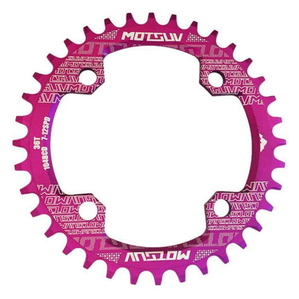 MOTSUV Chainring 32T for MTB Everyday Riding Accessory - pink anodized 104BCD 32T oval/round 7075-T6 aluminum replacement ring