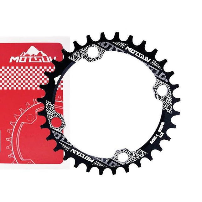 MOTSUV Chainring 32T for MTB Everyday Riding Accessory black 104BCD anodized 7075-T6 oval or round 32T option
