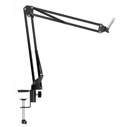 Essential Microphone Kit for Everyday Home Audio Recording adjustable scissor arm stand with clamp and shock mount