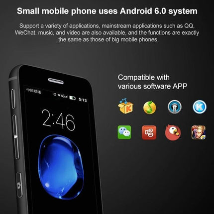 Compact Android Device with Bluetooth and WiFi Connectivity - compact secondary Android 6.0 phone for travel, web browsing, messaging and navigation