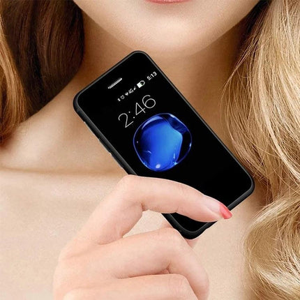 Versatile Android Smartphone for Everyday Communication and Internet Access - compact black phone held by woman showing lock screen and time 2:46