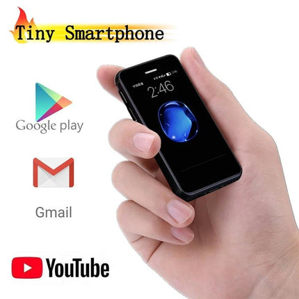 Versatile Android Smartphone for Everyday Communication and Internet Access compact black handset in hand showing apps like Google Play Gmail YouTube