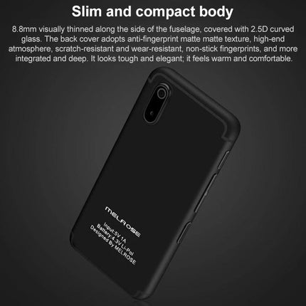 Versatile Android Smartphone for Everyday Communication and Internet Access showing slim black compact body with single rear camera and matte anti-fingerprint finish