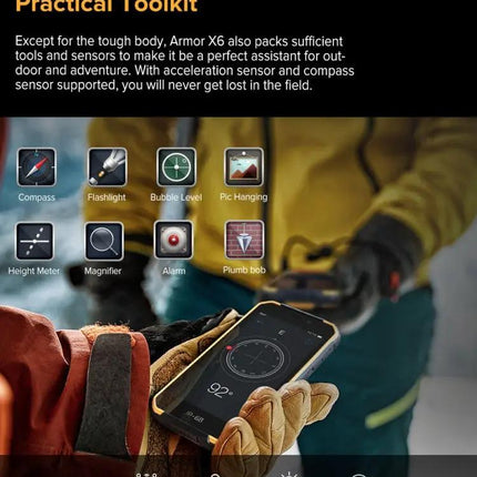 Armor X6 Rugged Smartphone With Waterproof Protection