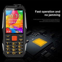 HAIYU H1 Rugged 1.8-Inch Senior Phone - Waterproof, Shockproof, Dustproof, 2800mAh Battery, Dual SIM, LED Flashlight & FM Radio