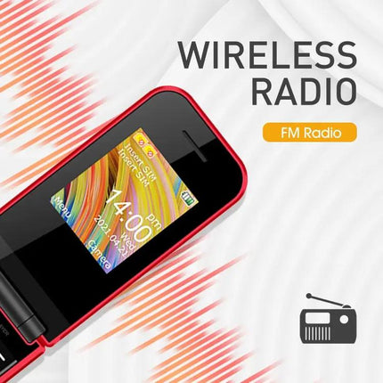 Classic Flip Mobile Phone with Bluetooth and Dual SIM