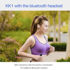 Compact AIEK KK1 Mini Bluetooth Mobile Phone with English Keyboard and Hands-Free Dialer, Single SIM, Anti-Lost Feature, 2G Network