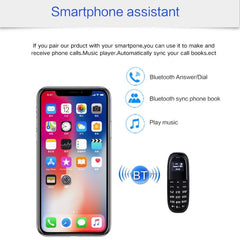 Compact AIEK KK1 Mini Bluetooth Mobile Phone with English Keyboard and Hands-Free Dialer, Single SIM, Anti-Lost Feature, 2G Network