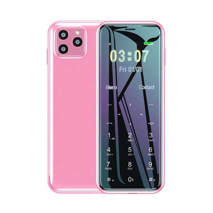 Lightweight Kids' Phone for Safe Daily Calls and Messaging - ultra-thin pink kids phone with simple call and messaging features