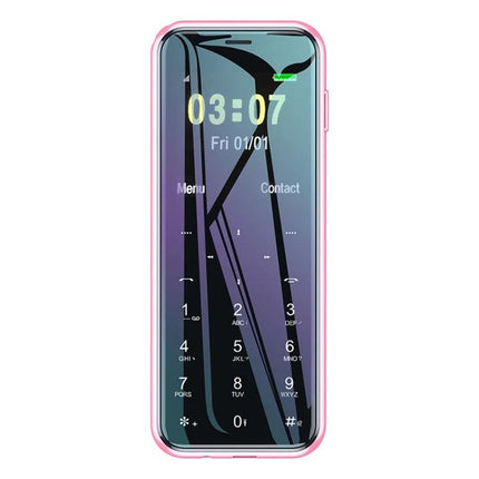 Lightweight Kids' Phone for Safe Daily Calls and Messaging - ultra-thin pink kids phone with basic call and messaging screen, easy-carry protective case
