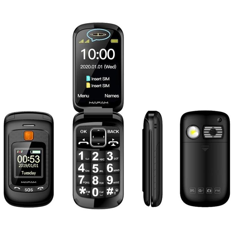 Mafam F899 Dual SIM Flip Phone with 2.4-Inch Display, Big Keys, FM Radio, SOS Function, and Long-Lasting Battery