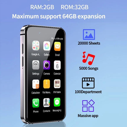Compact Android Phone for Daily Communication and Photos - slim lightweight handset with 2GB RAM 32GB ROM and expandable storage shown