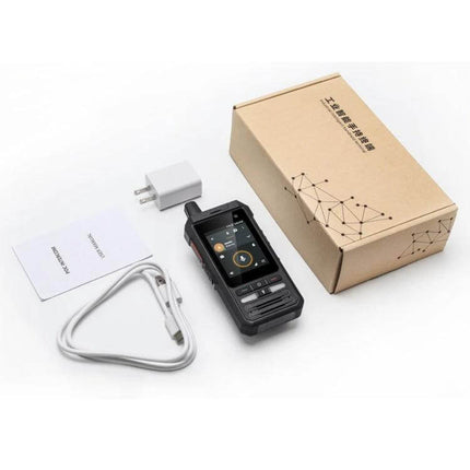 Tough Waterproof Shockproof Android Phone for Outdoor Use with accessories and packaging, rugged handset, charger and USB cable