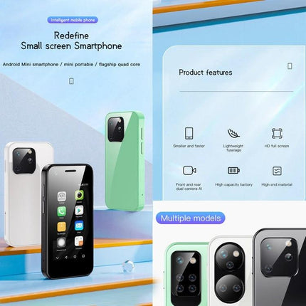 Compact Smartphone for Daily Calls and Messages On the Go - pocket-friendly small screen phone for calls, messages, travel and commuting