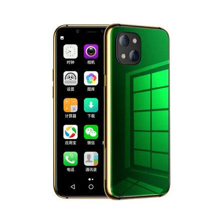 Compact Android Device for Everyday Communication and Security, slim green travel smartphone for calls, messages and basic browsing