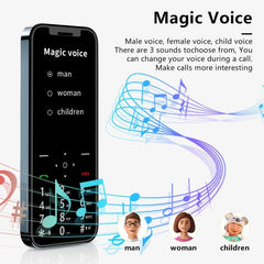 Compact 2.4" GSM Quad SIM Phone with Bluetooth, FM Radio, Magic Sound, Auto Call Record, and Torch Feature