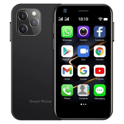 SOYES Smartphone for Everyday Communication and Browsing showing compact black phone with app icons for messaging, email and browsing