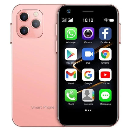 SOYES Smartphone for Everyday Communication and Browsing - compact pink phone with messaging, email and browsing apps on screen