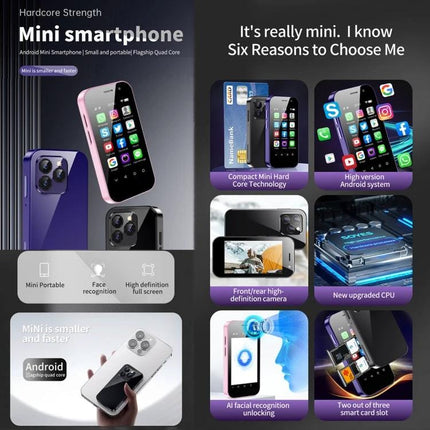 Handy Compact Smartphone for Everyday Tasks and Travel small mini smartphone ideal for commuting, pocket or wallet, email, navigation, calls