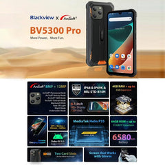 Blackview BV5300 Pro Waterproof Rugged Smartphone, 4GB RAM + 64GB Storage