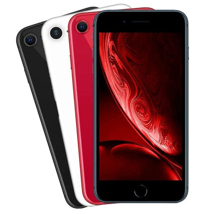Apple iPhone SE2 64GB Unlocked Mix Colors Used A Grade, iPhone SE2 64GB showing black white and red phones with 4.7-inch display