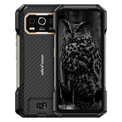 Ulefone Rugged Phone for Everyday Tough Situations - durable black rugged phone with 50MP camera, carbon fiber back and long battery life