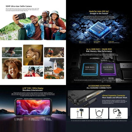 Ulefone Rugged Phone for Everyday Tough Situations showing outdoor durability, long 10600mAh battery, camera and rugged features