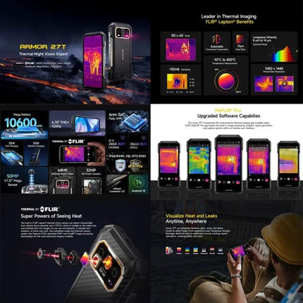 Ulefone Armor Rugged Phone With Thermal Camera For Outdoor Use