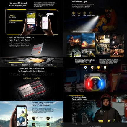 Ulefone Armor Mini 20 Pro Rugged 5G Phone 4.7 Inch 8GB/256GB