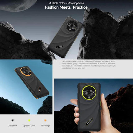 Dependable Ulefone Rugged Phone for Everyday Outdoor Tasks - rugged black phone with circular camera and hand-held grip