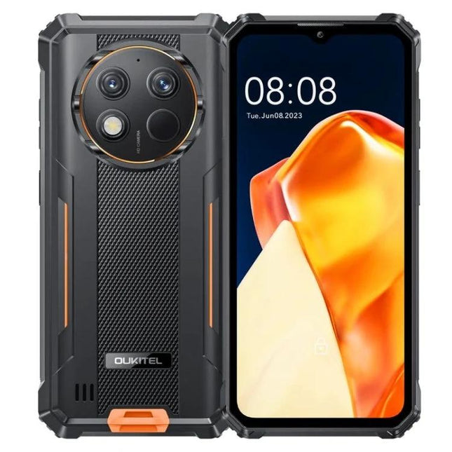 Alt Tag: Oukitel Rugged Phone for Daily Outdoor and Travel Activities - rugged black phone with large battery and durable casing