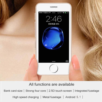 Melrose S9 Smartphone for Everyday Calls, Browsing, and Apps compact white Android 5.1 phone shown held in hand