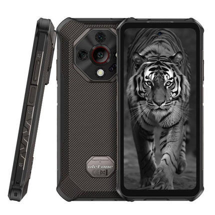 Ulefone Rugged Phone for Everyday Outdoor and Work Use showing rugged back, triple camera and long battery for construction and hiking